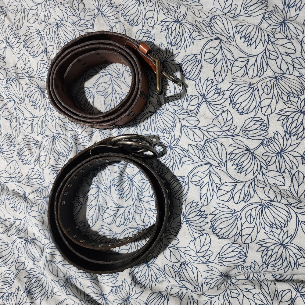 Men's Black Leather Belt